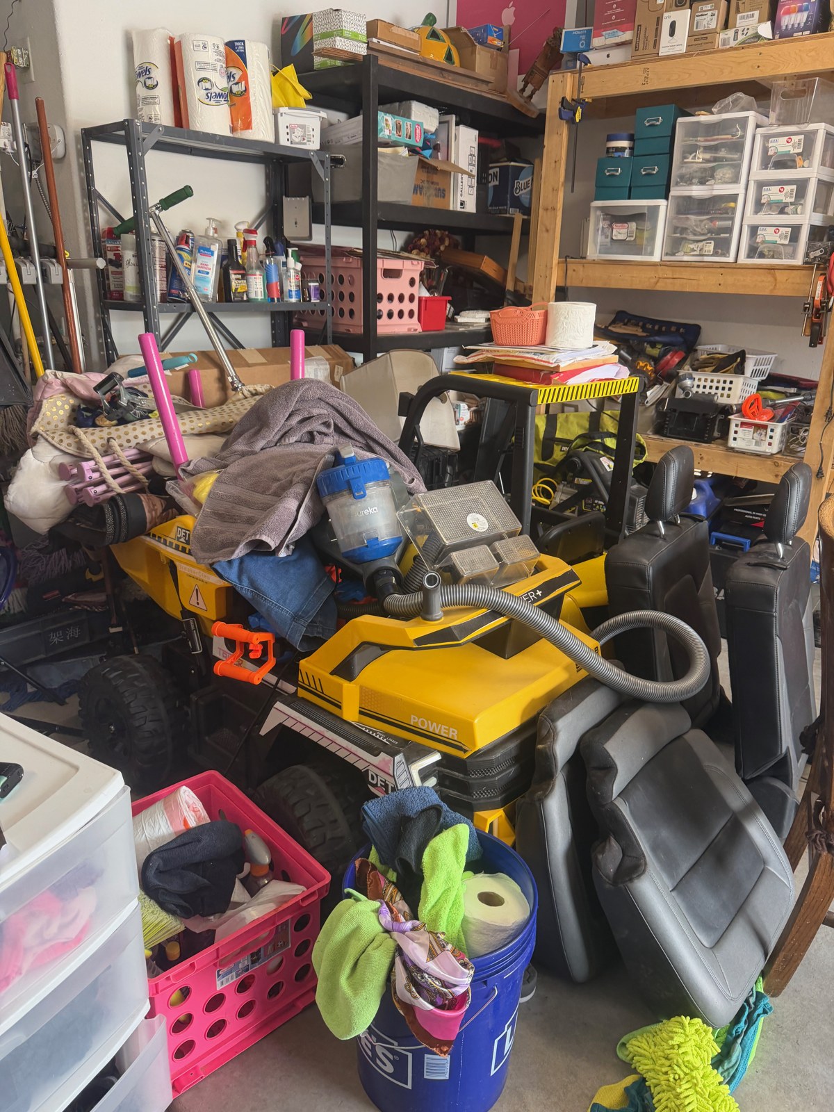 Garage Shelving — Original Photos before cleaning or clearing